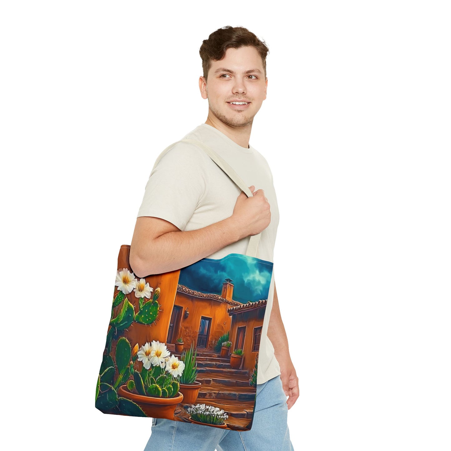 Vibrant Floral Tote Bag, Flower Print Satchel, Eco-Friendly Shopping Bag, Travel Companion, Unique Gift for Nature Lovers