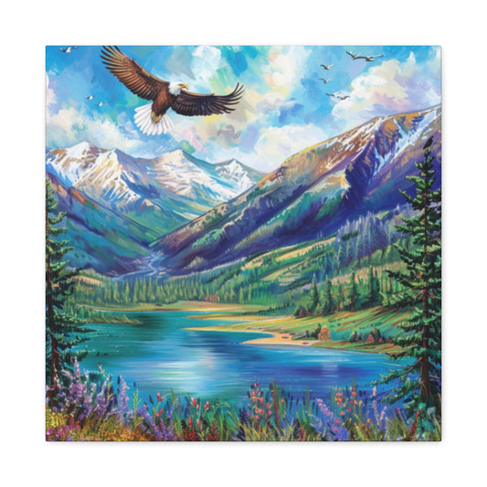 Canvas Print Beautiful Lake Vallecito