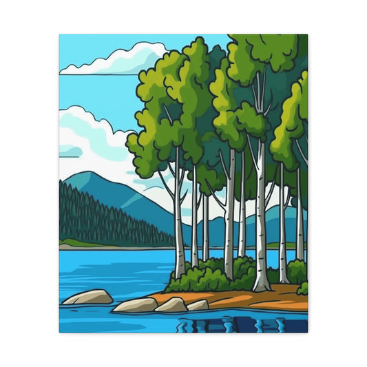 Canvas Print - Bold Mountain Lake