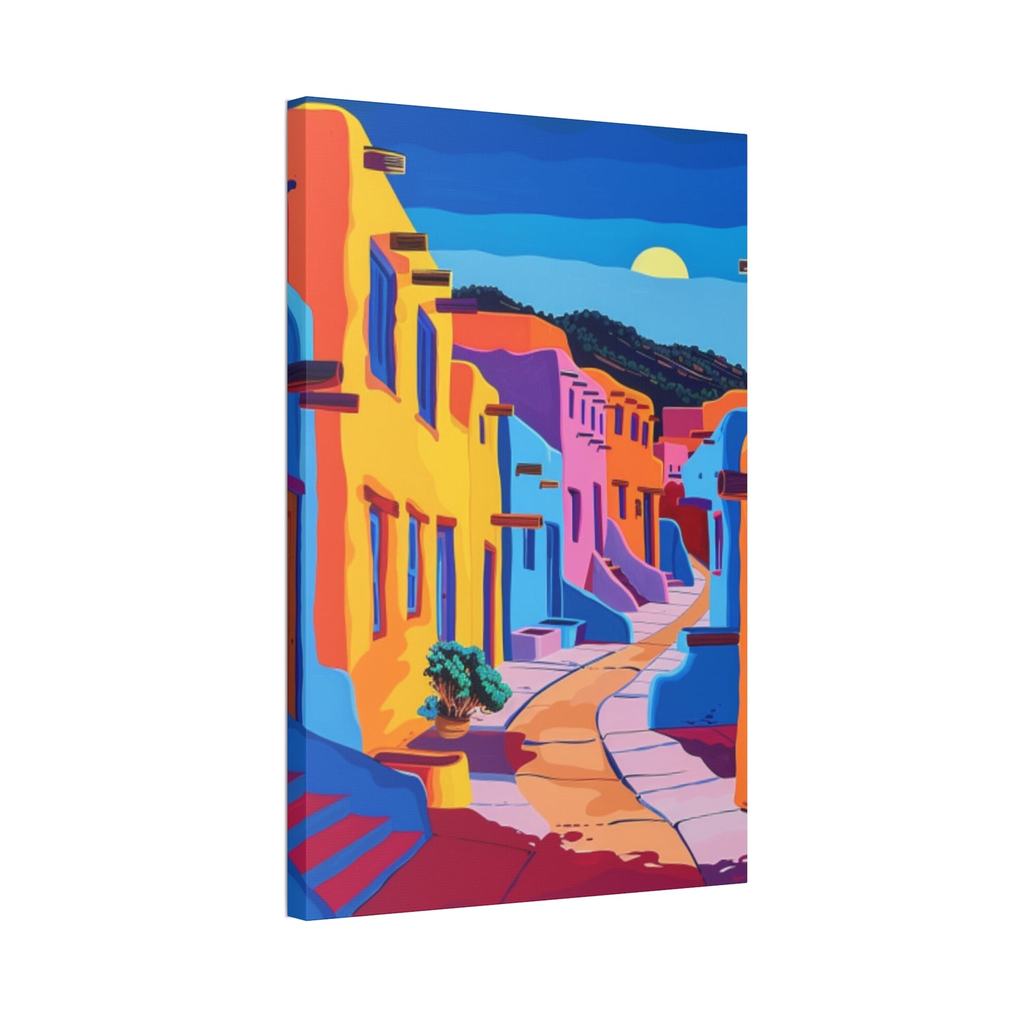 Colorful Southwest Village Sunset-1.5 in. Depth