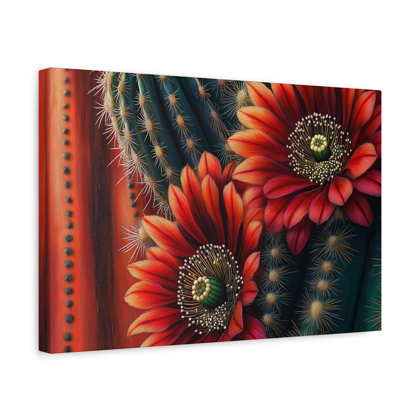 Canvas Print Santa Fe Cacti Flower Up Close 2