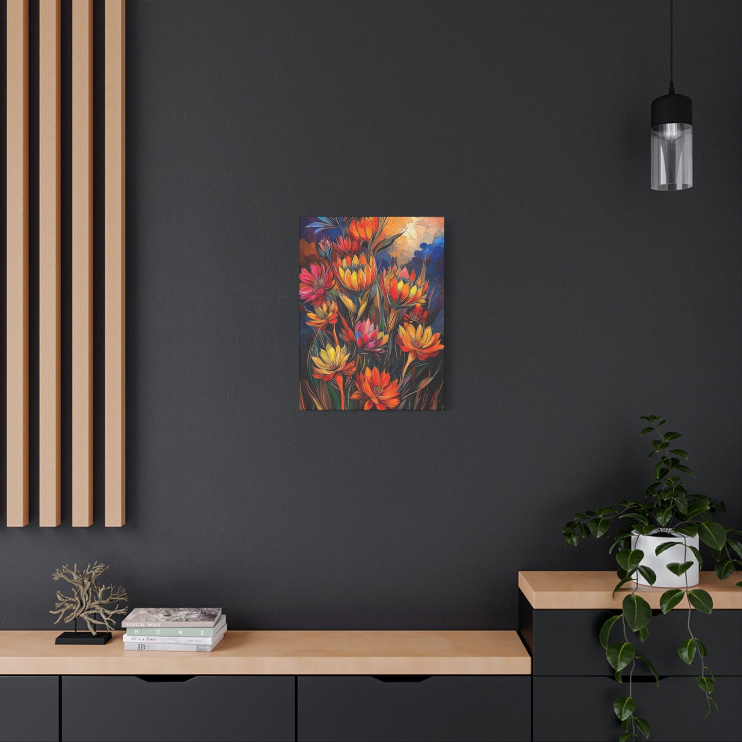 Vibrant Floral Canvas Wall Art - Perfect for Home Decor and Gifting