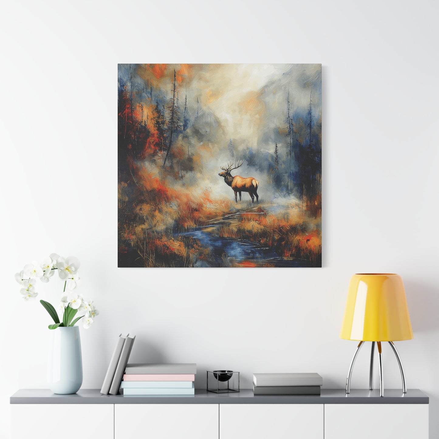 Majestic Elk Canvas Art - Nature Wall Decor for Outdoor Enthusiasts