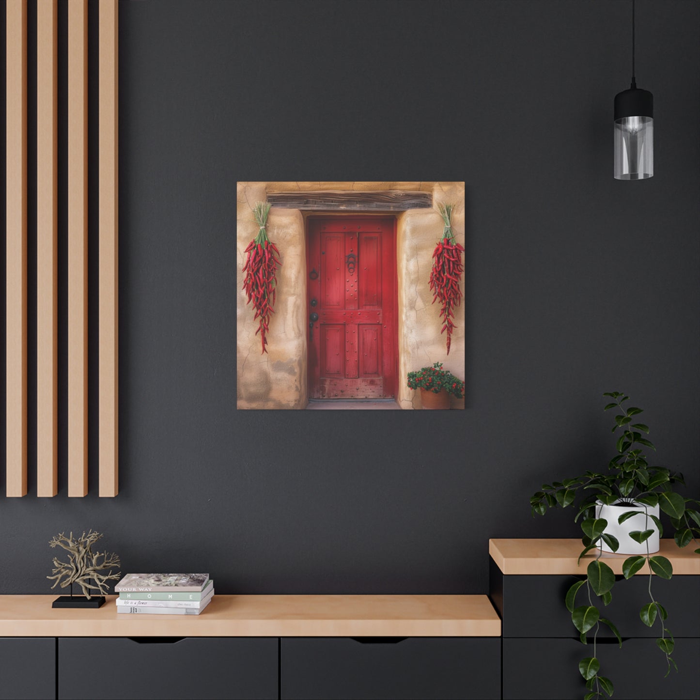 Canvas Wall Art Santa Fe Red Door