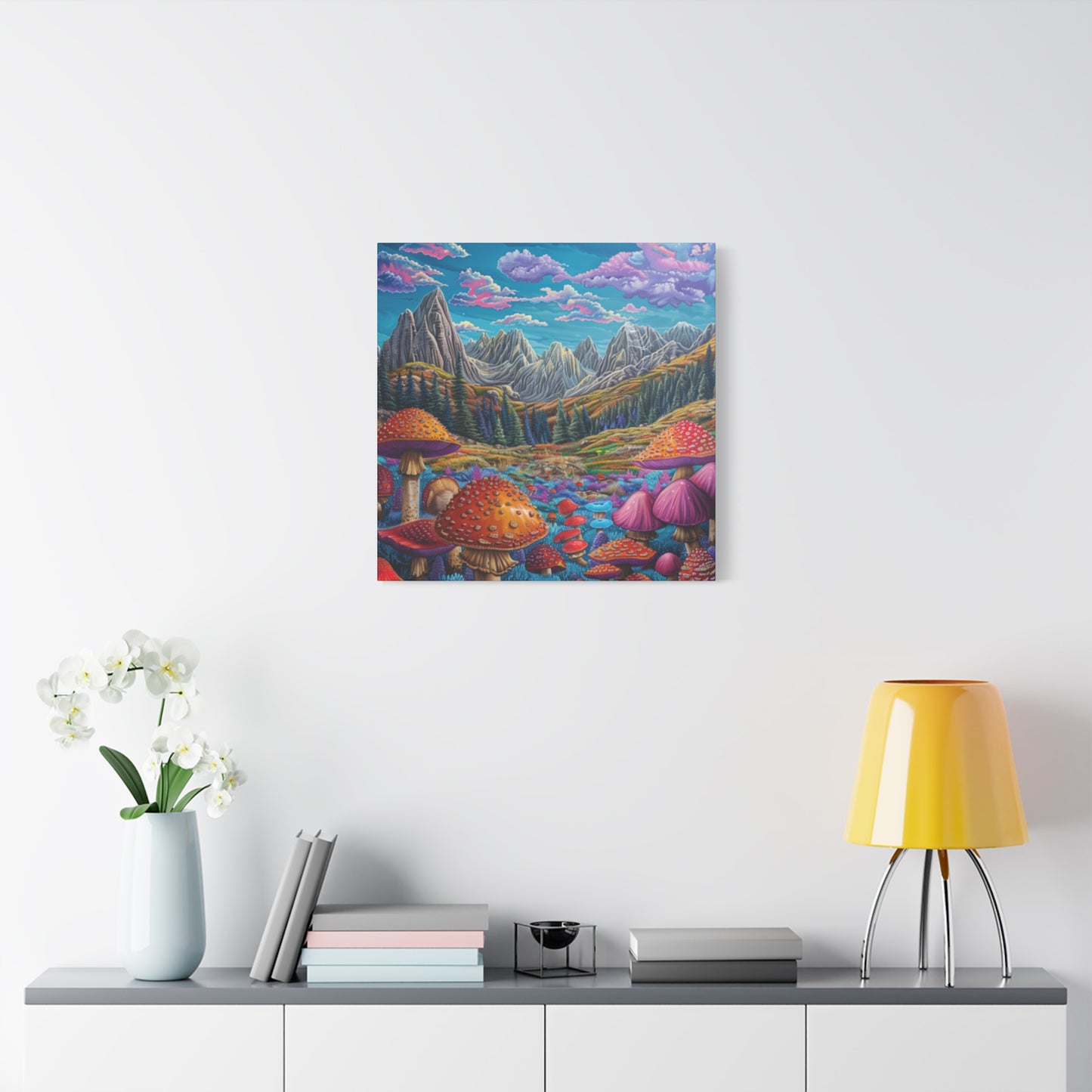 Canvas Print - Rocky Mountain Mushroom Field