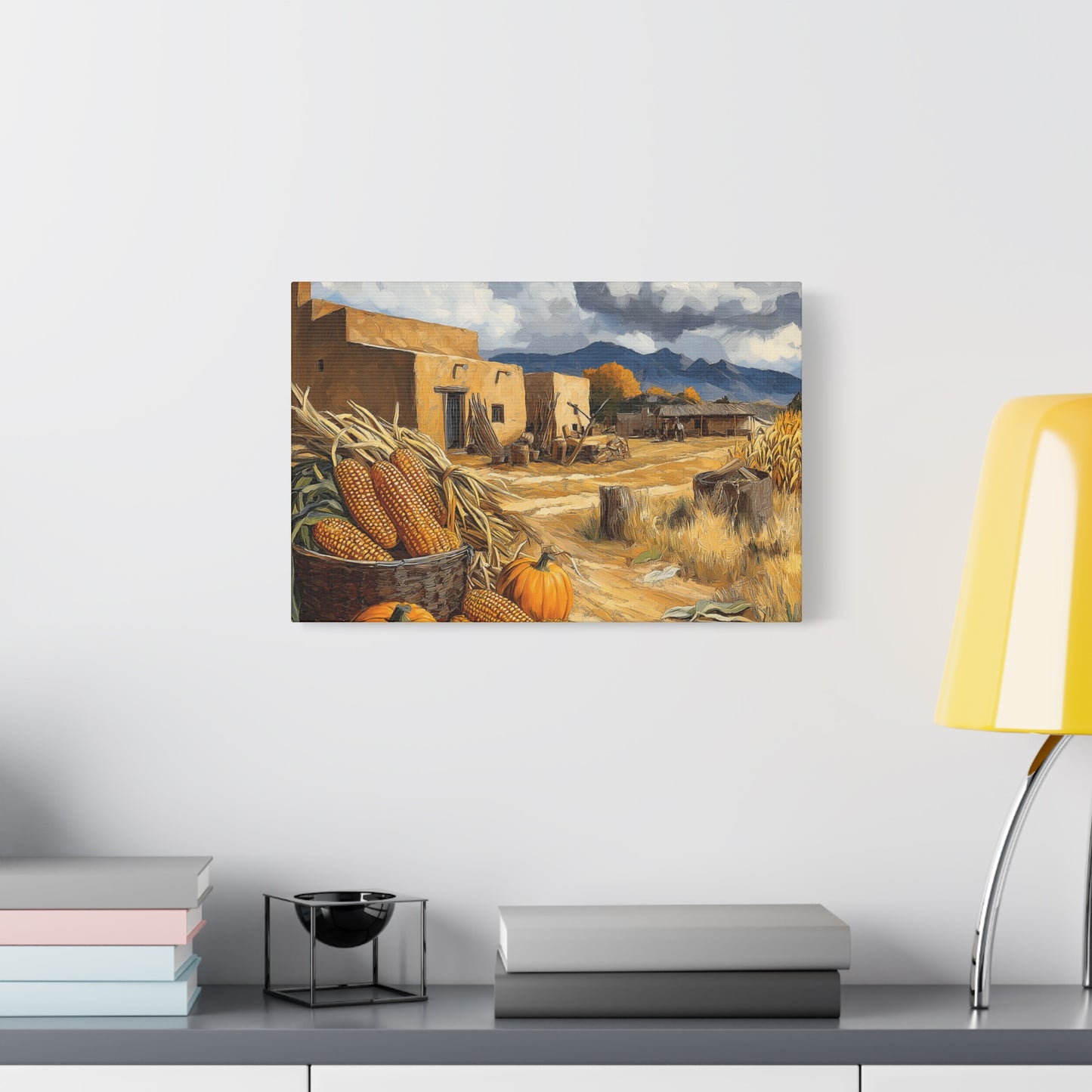 Harvest Landscape Canvas Print - Rustic Fall Decor for Home