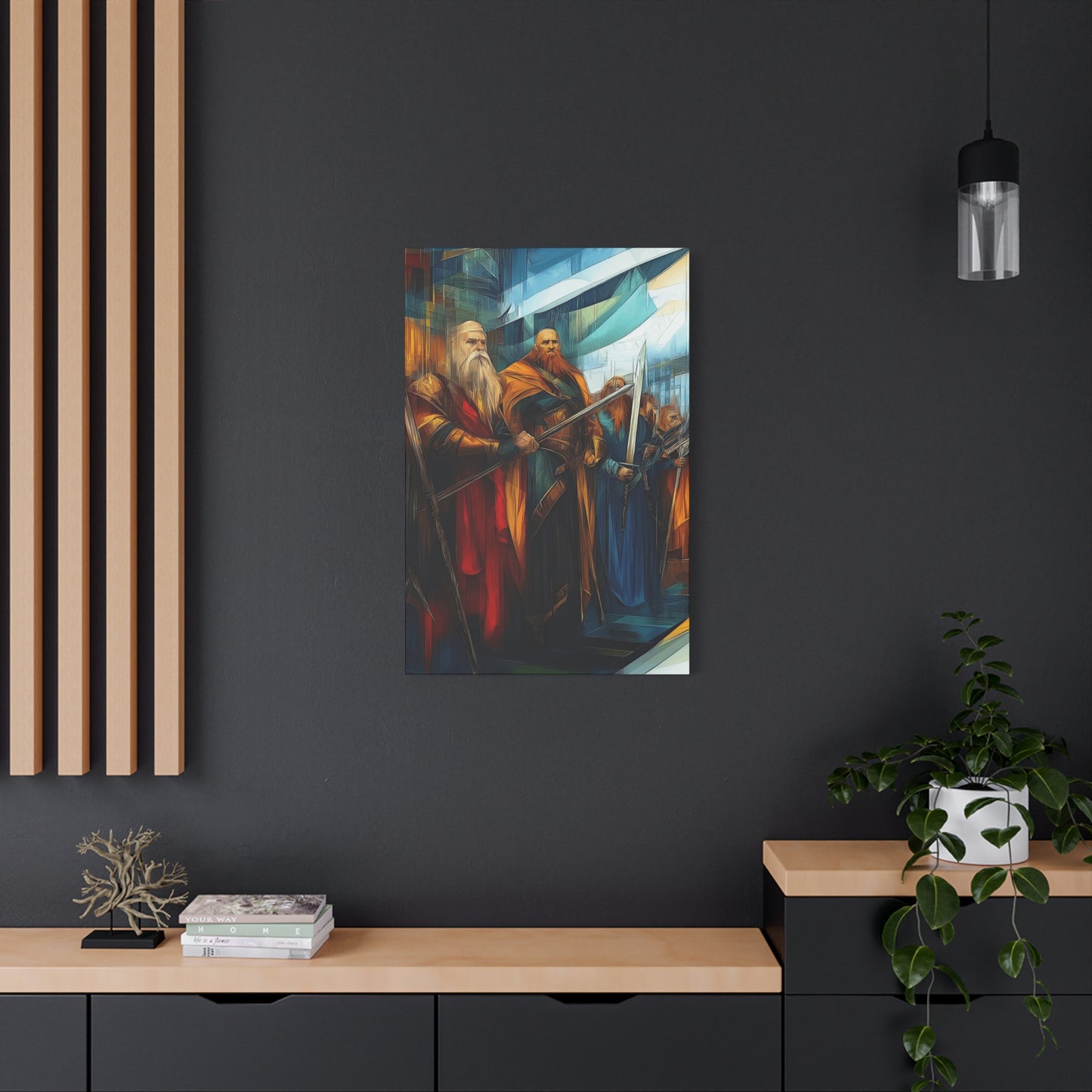 Epic Fantasy Art Canvas Print - Stretched 1.25" Wall Decor Featuring Legendary Warriors