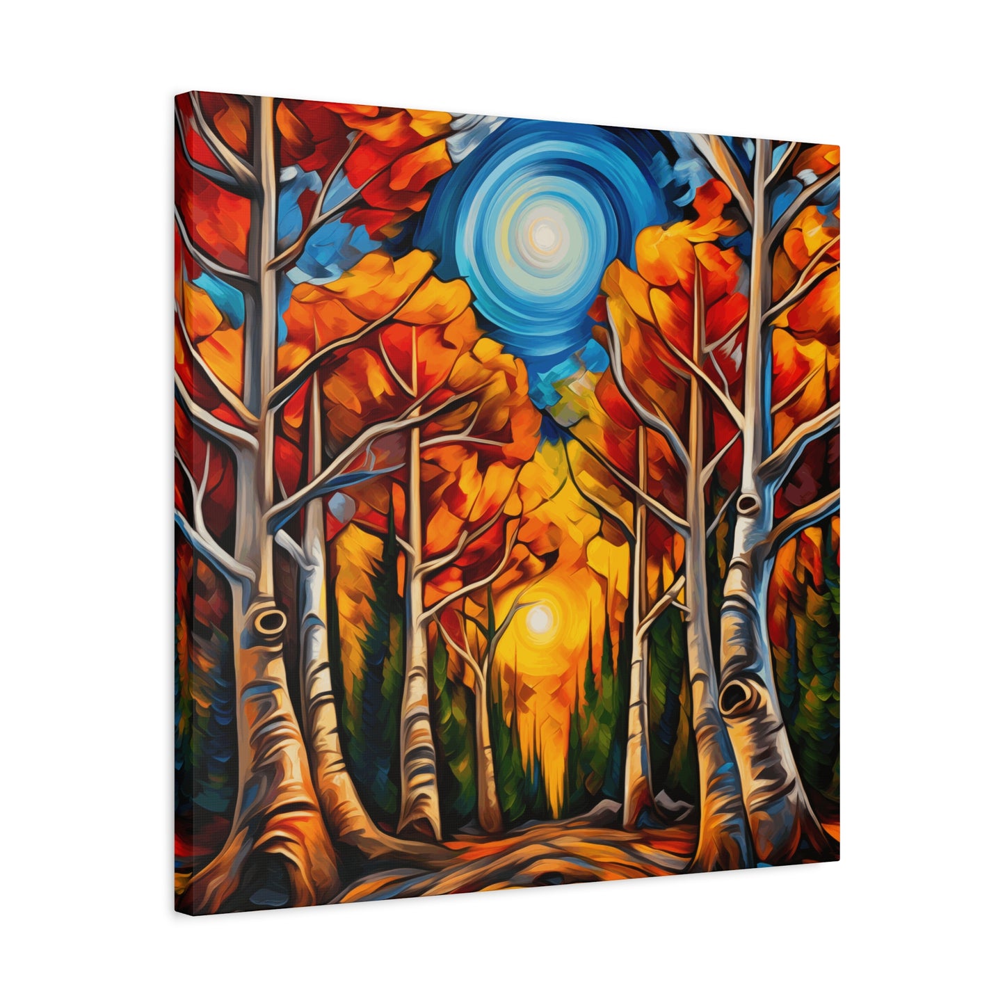 Autumn Forest Canvas Art Print - Vibrant Fall Decor for Home & Office