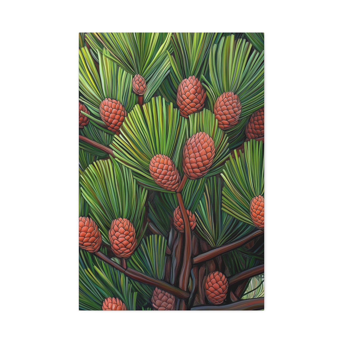 Canvas Wall Art - Pine Cones Growing