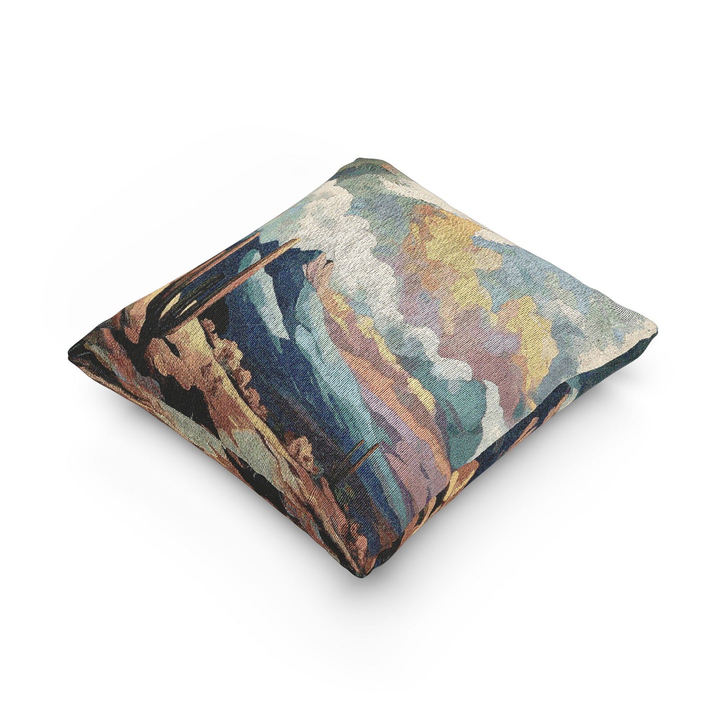 Desert Landscape Woven Pillow - Boho Home Decor