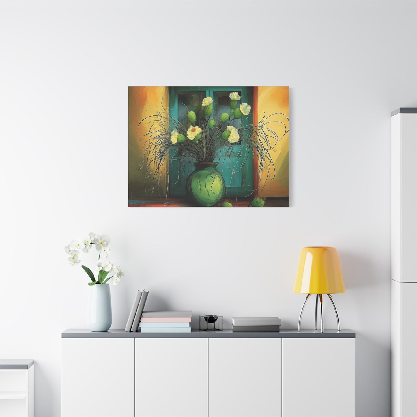 Vibrant Cactus Flower Canvas Print - Stretched Wall Art for Home Decor