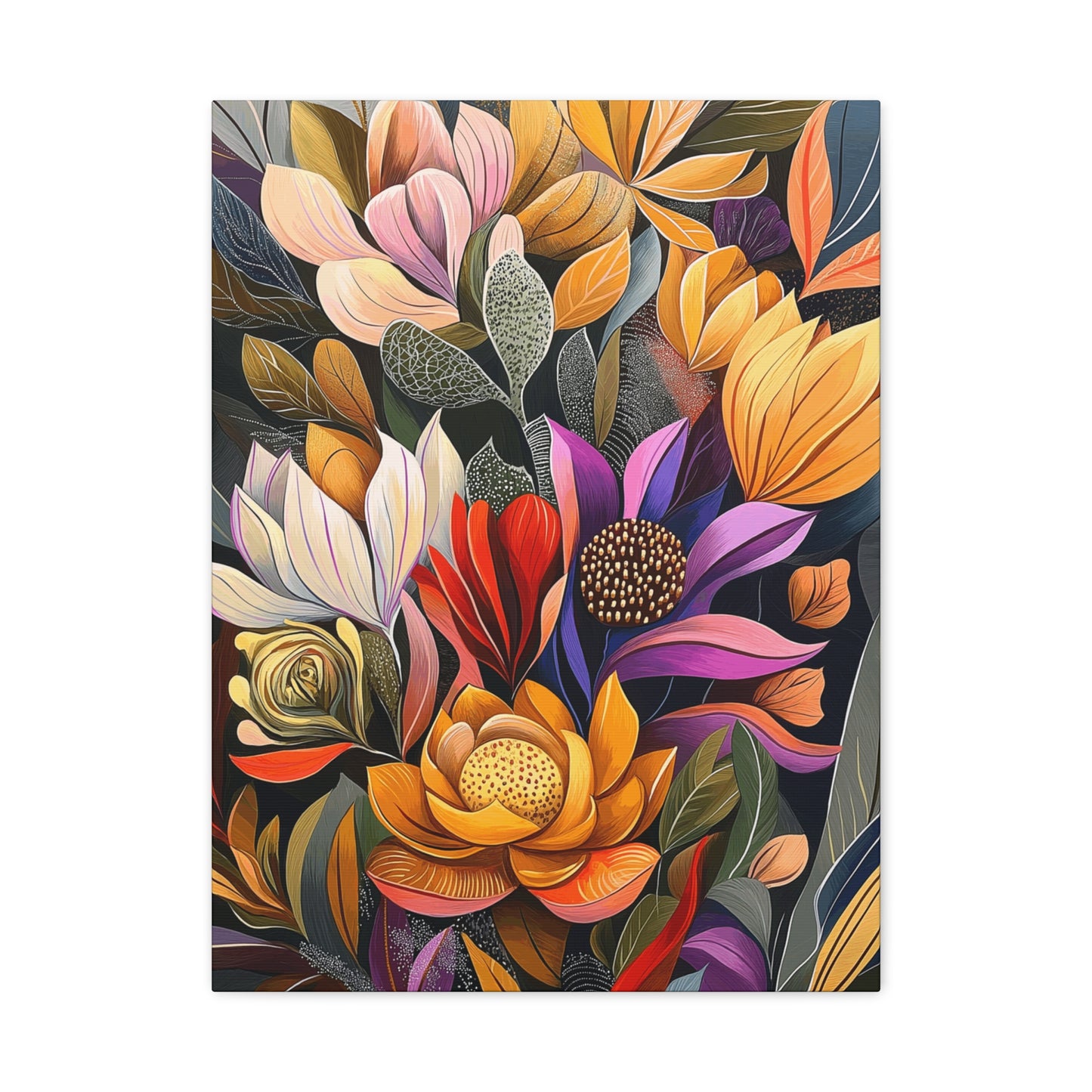 Canvas Art - Amazing Brilliant Flowers