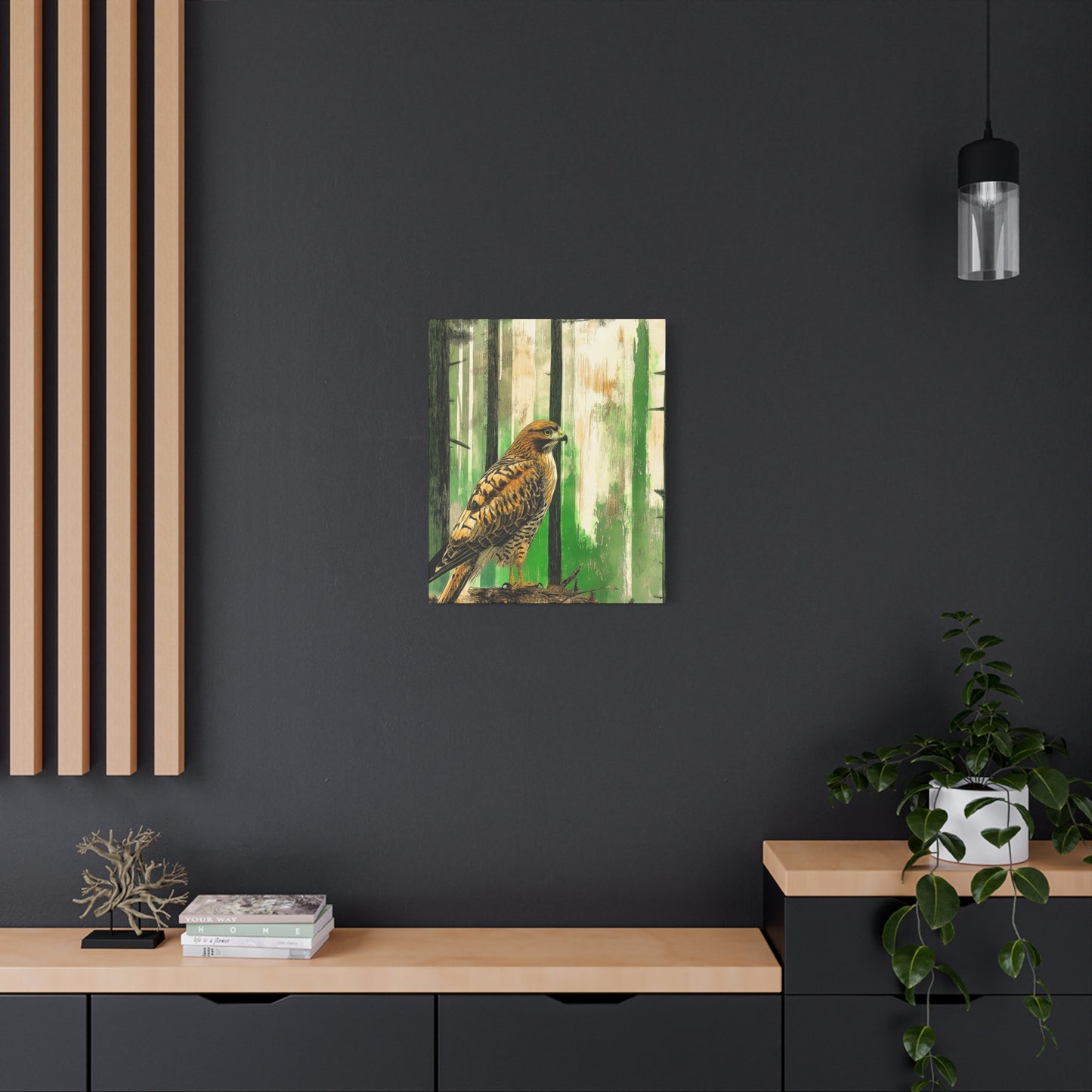 Canvas Print Red Tailed Hawk in Colorado Forest