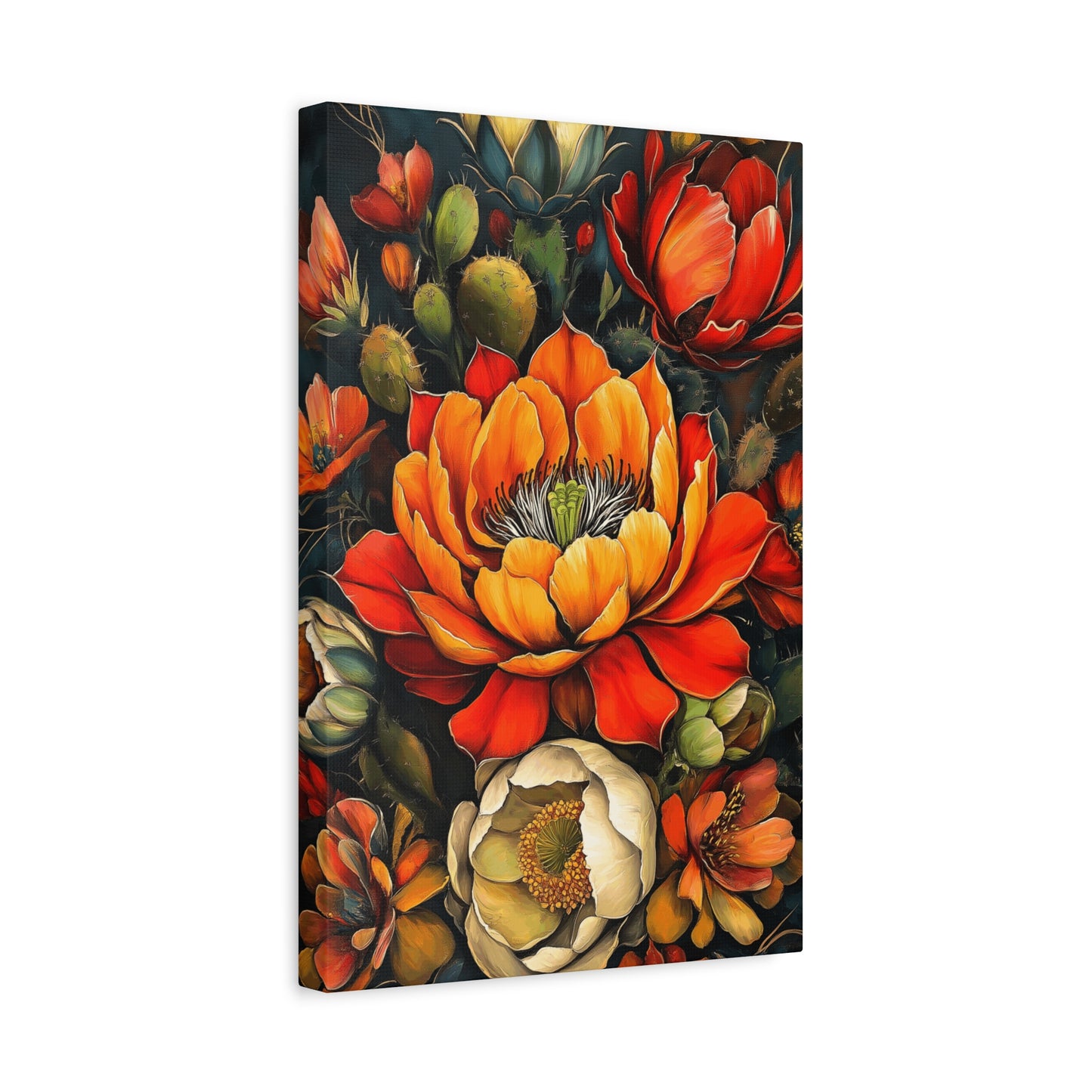Vibrant Bold Floral Canvas Art -