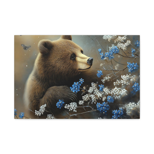 Bear Admiring the Flowers