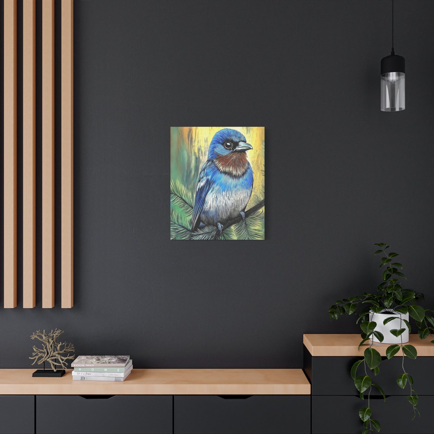 Canvas Wall Art - Bluebird Watching