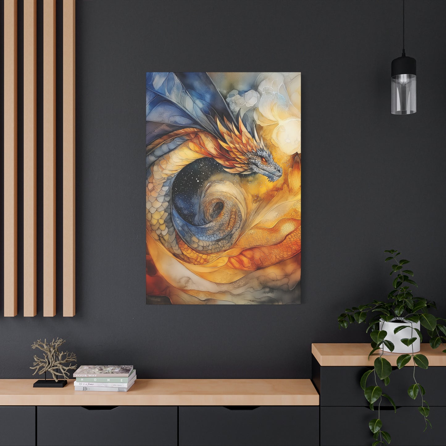 Majestic Dragon Art Canvas - Vibrant Fantasy Wall Decor