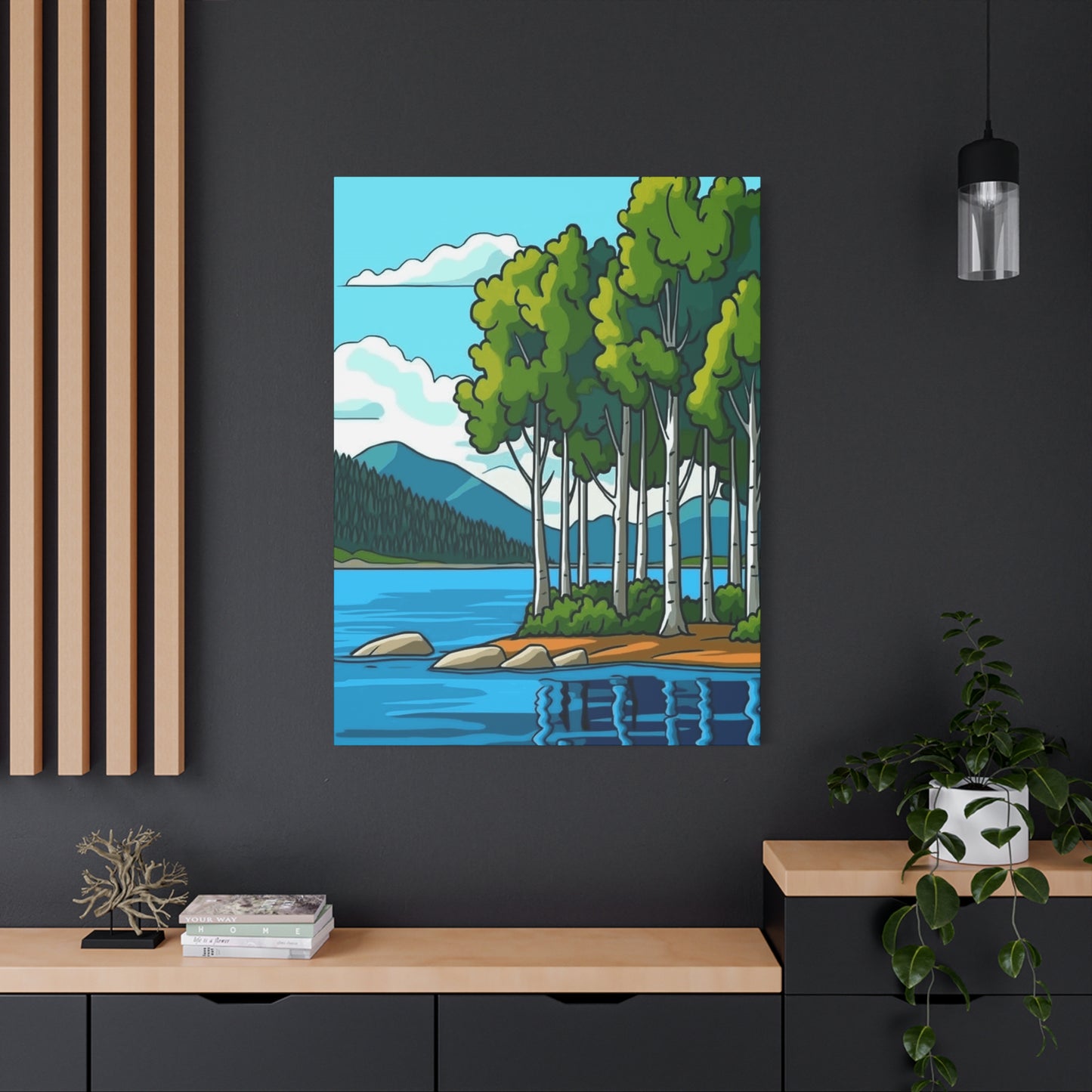 Canvas Print - Bold Mountain Lake