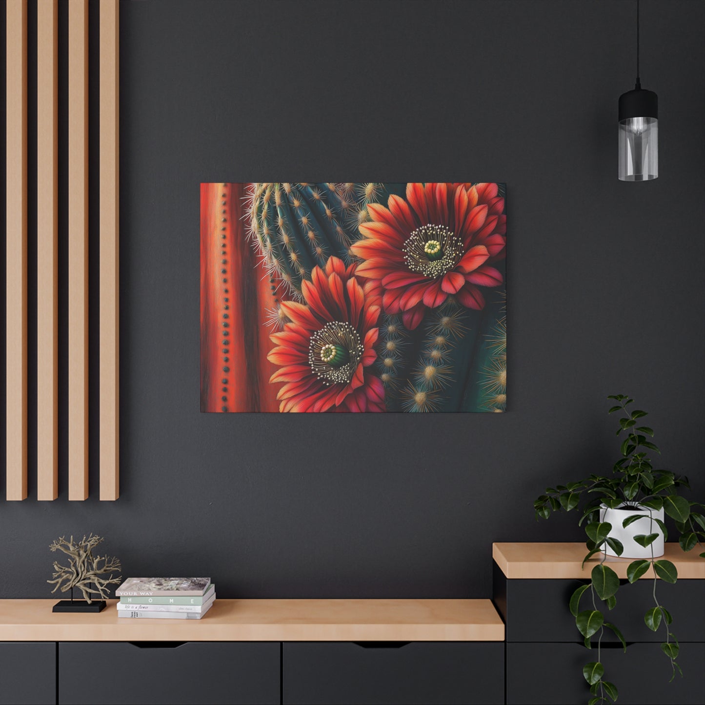 Canvas Print Santa Fe Cacti Flower Up Close 2