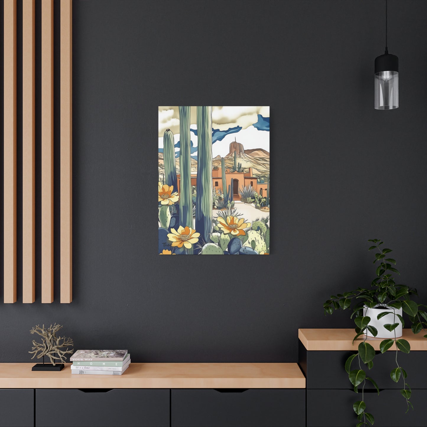 Desert Rose Canvas Art Print | Bohemian Home Decor | Southwestern Wall Art