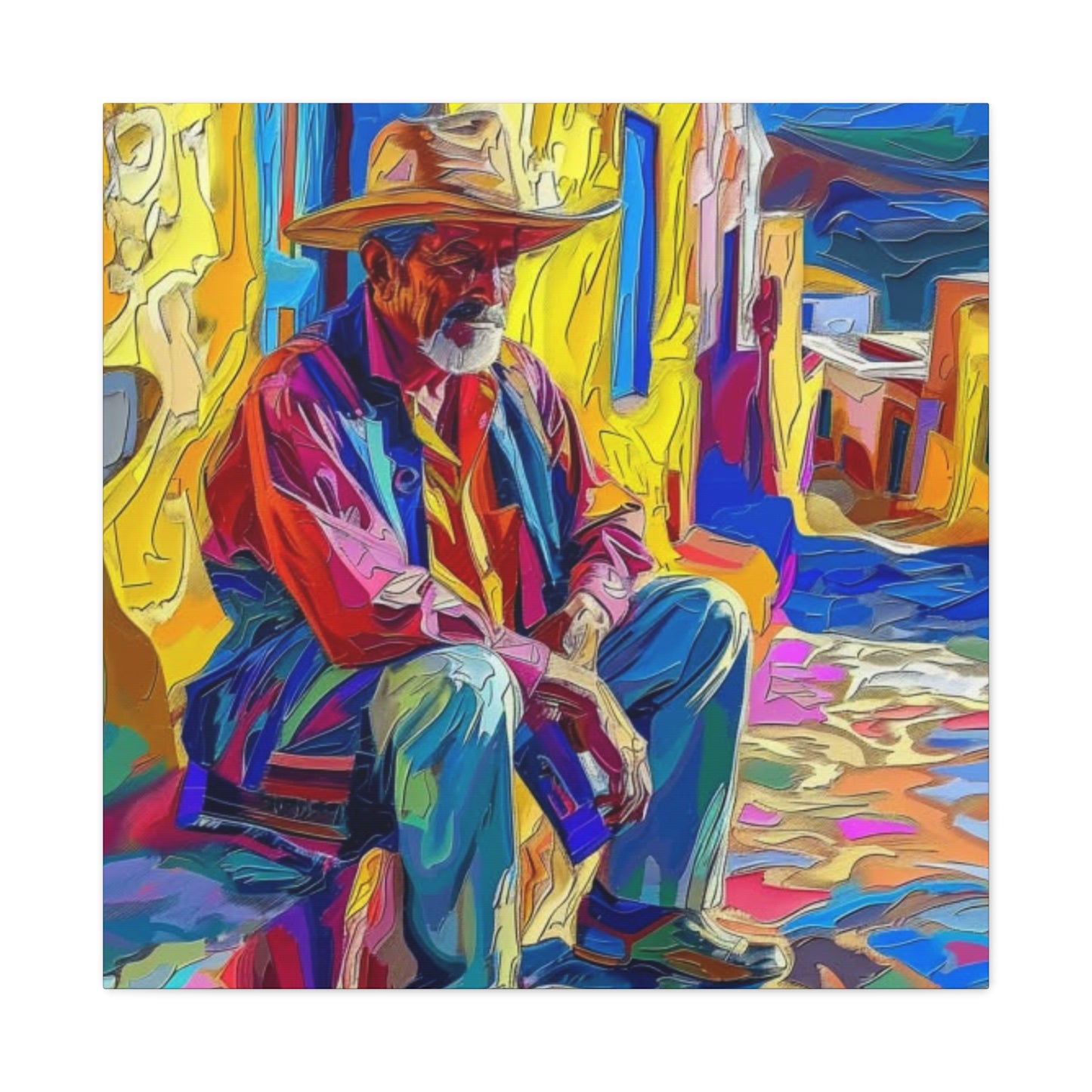 Canvas Wall Art - Man in Street Design