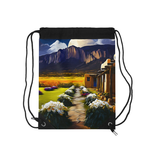 Artistic Landscape Drawstring Bag | Boho Style Tote | Gym Sack | Nature Lover Gift | Travel Accessory | Fun Outdoor Gear