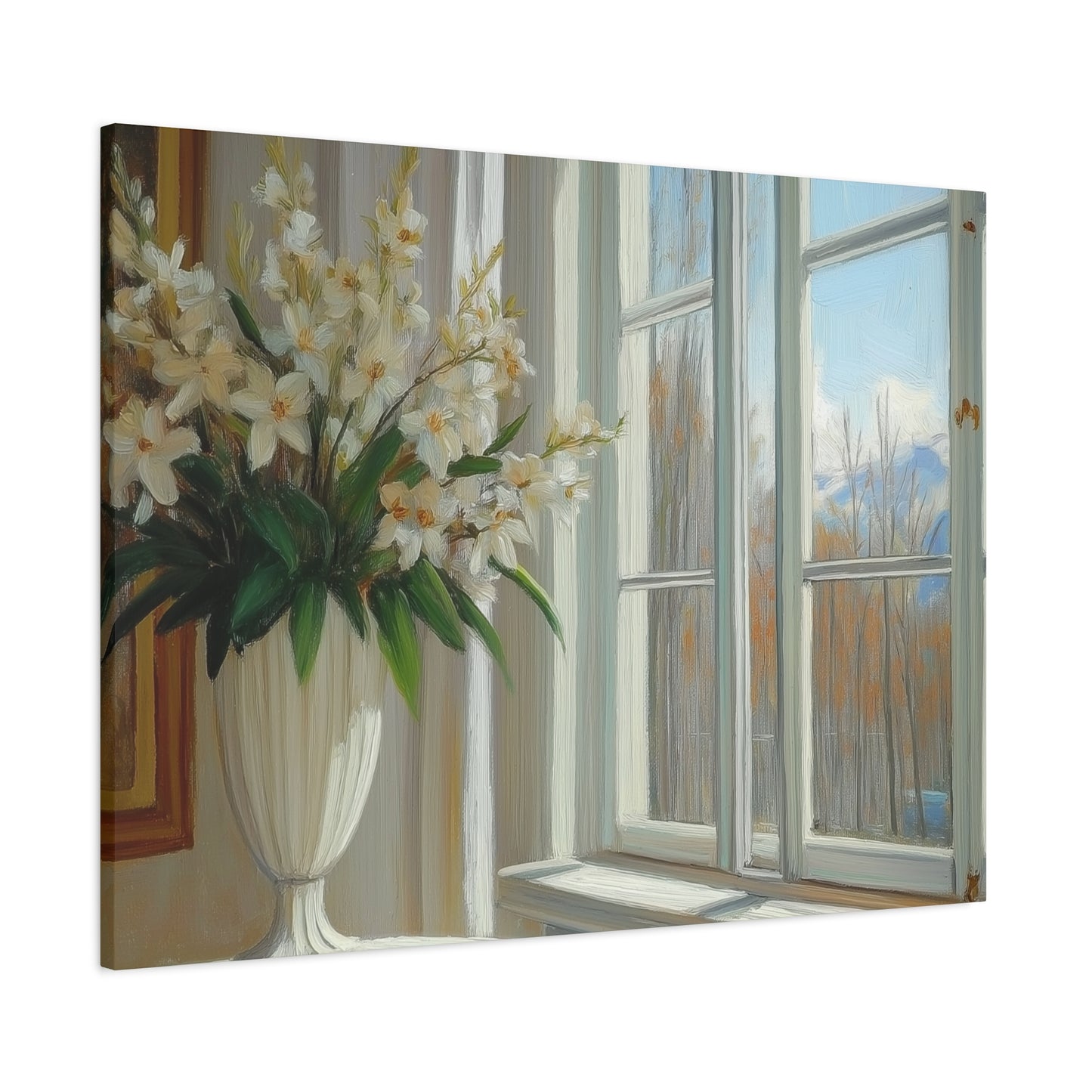 Serene Floral Canvas Wall Art - Chic Home Decor for Tranquil Spaces
