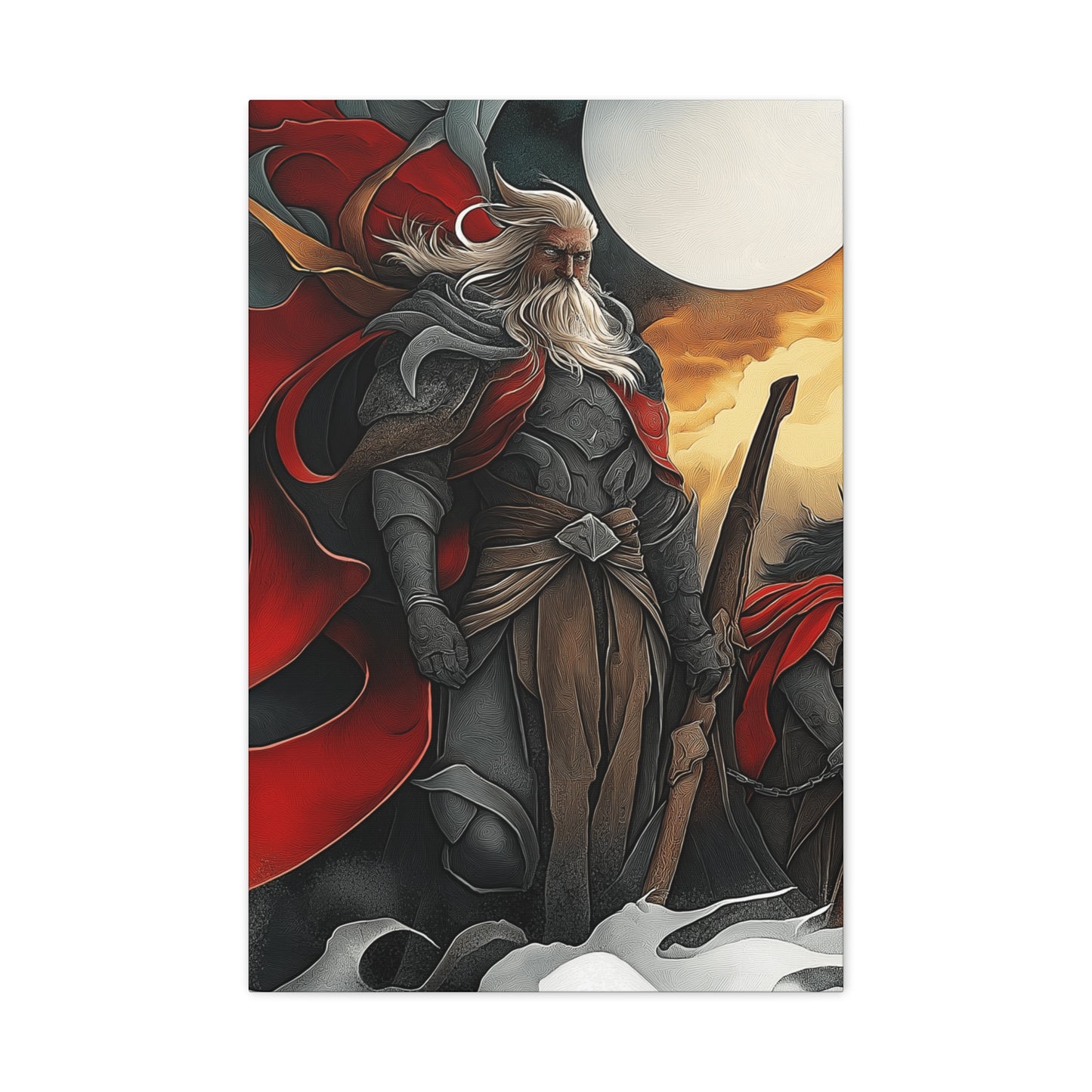 Epic Warrior Stretched Canvas Art - 1.25" Matte Wall Decor