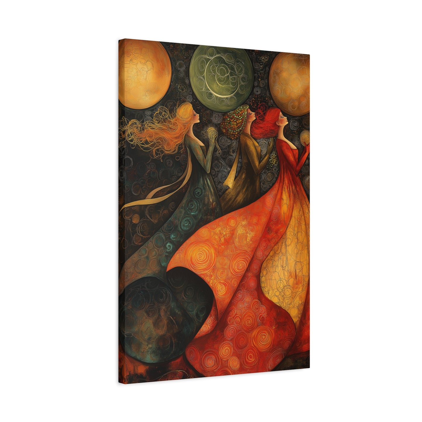 Elegant Women Art Canvas Print - Colorful Abstract Wall Decor