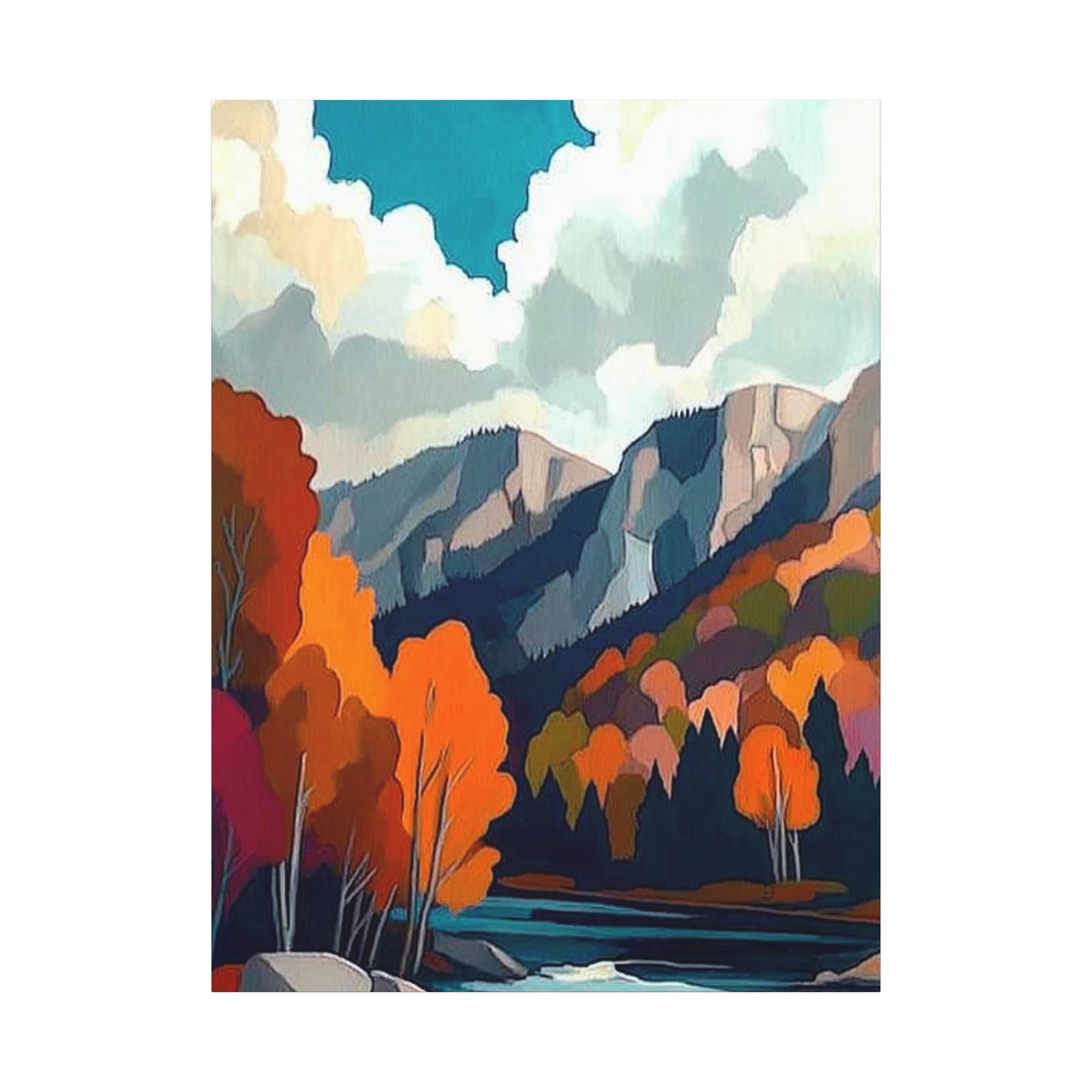 Canvas Print Magic Trees and Mountains