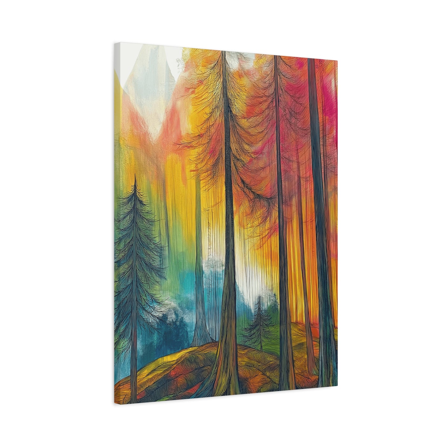 Vibrant Forest Canvas Art Print