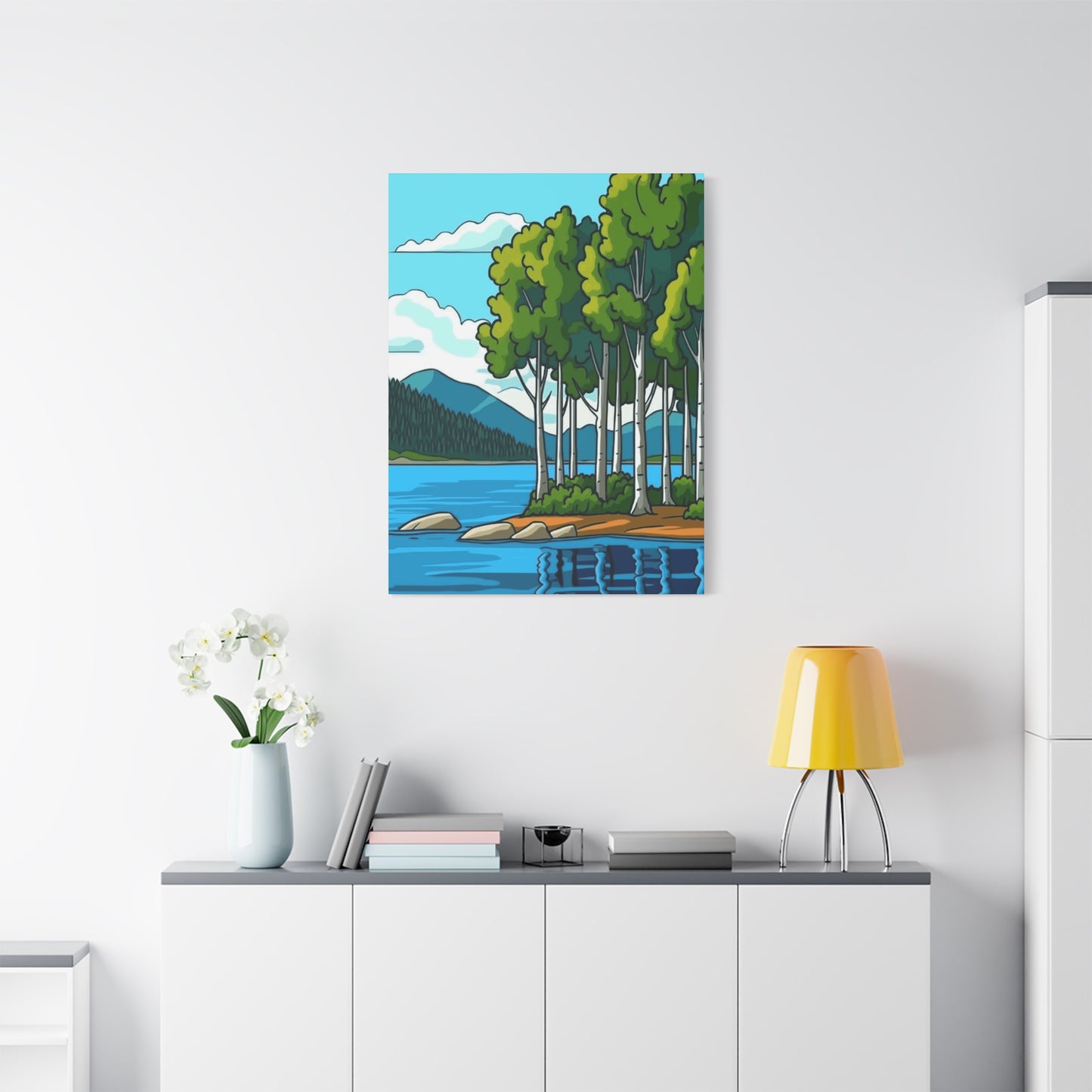 Canvas Print - Bold Mountain Lake