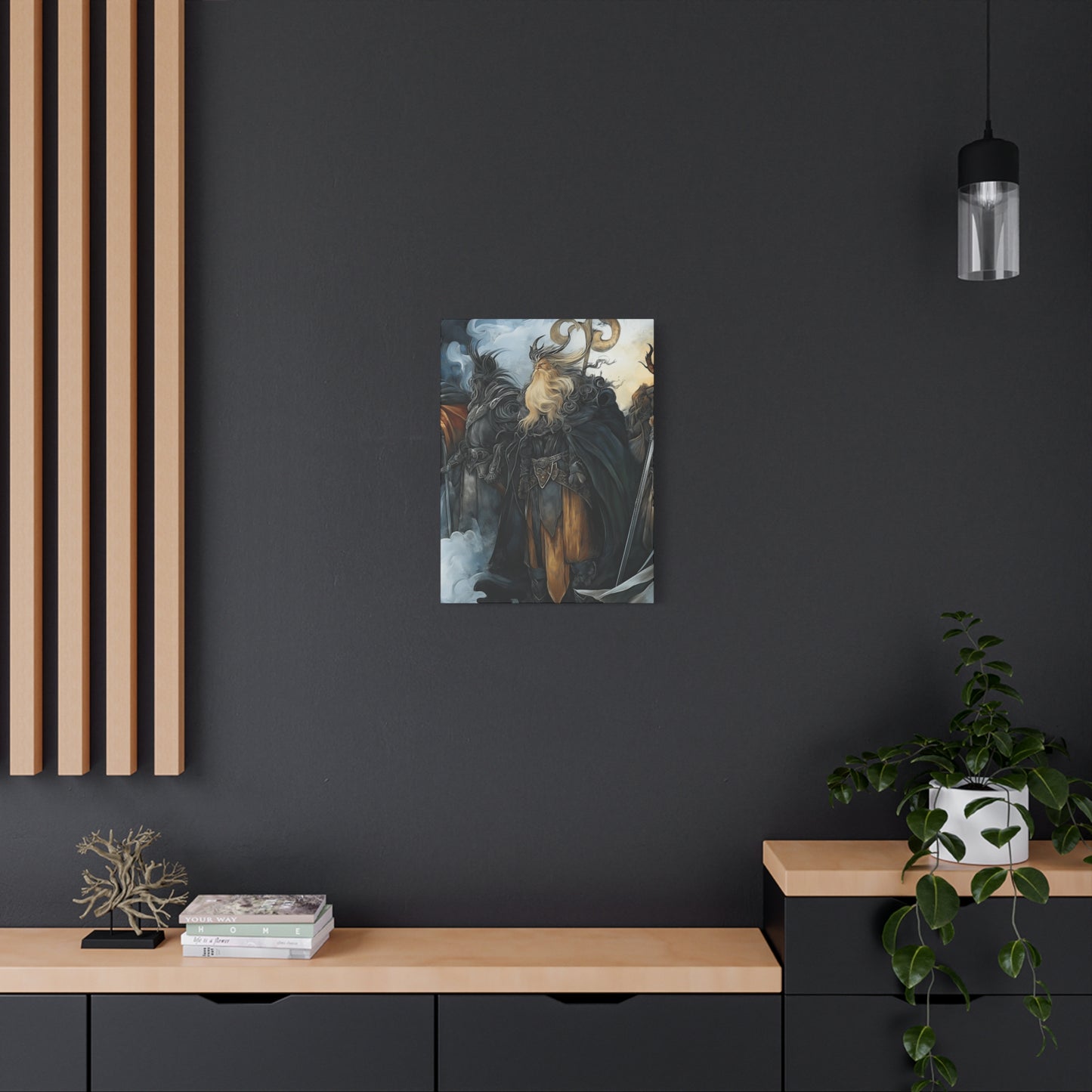 Epic Fantasy Wall Art Canvas - Norse Mythology Inspired Decor