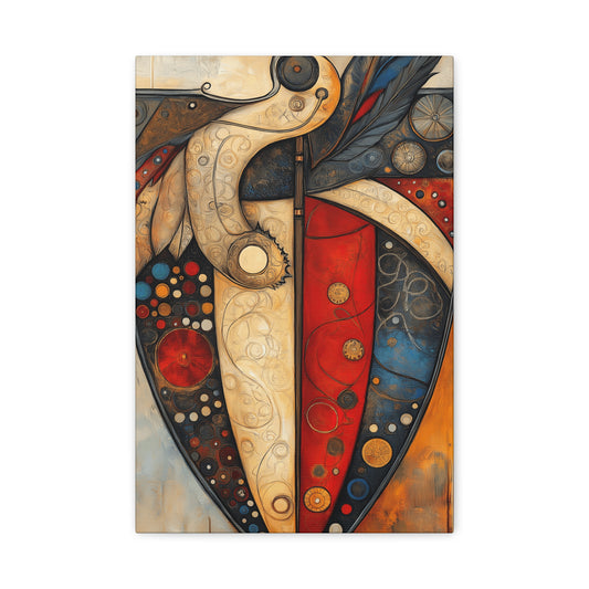 Shield Art Canvas Print - Colorful Decor for Home and Office