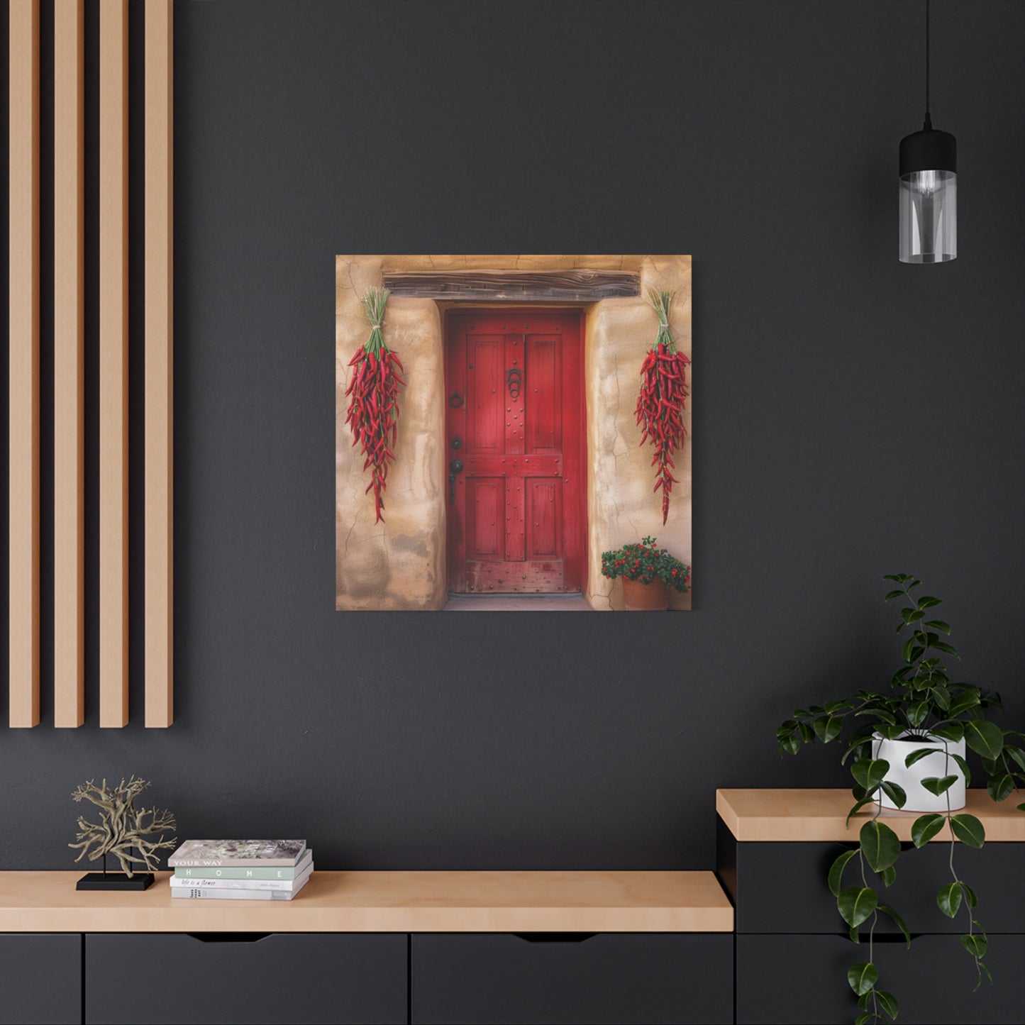 Canvas Wall Art Santa Fe Red Door
