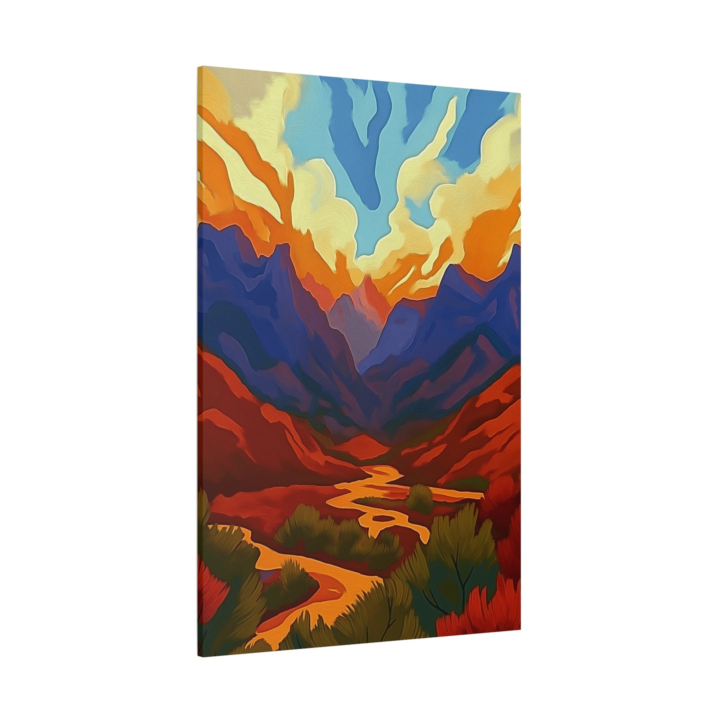 Vibrant Mountain Sunset Landscape-Where are we 2