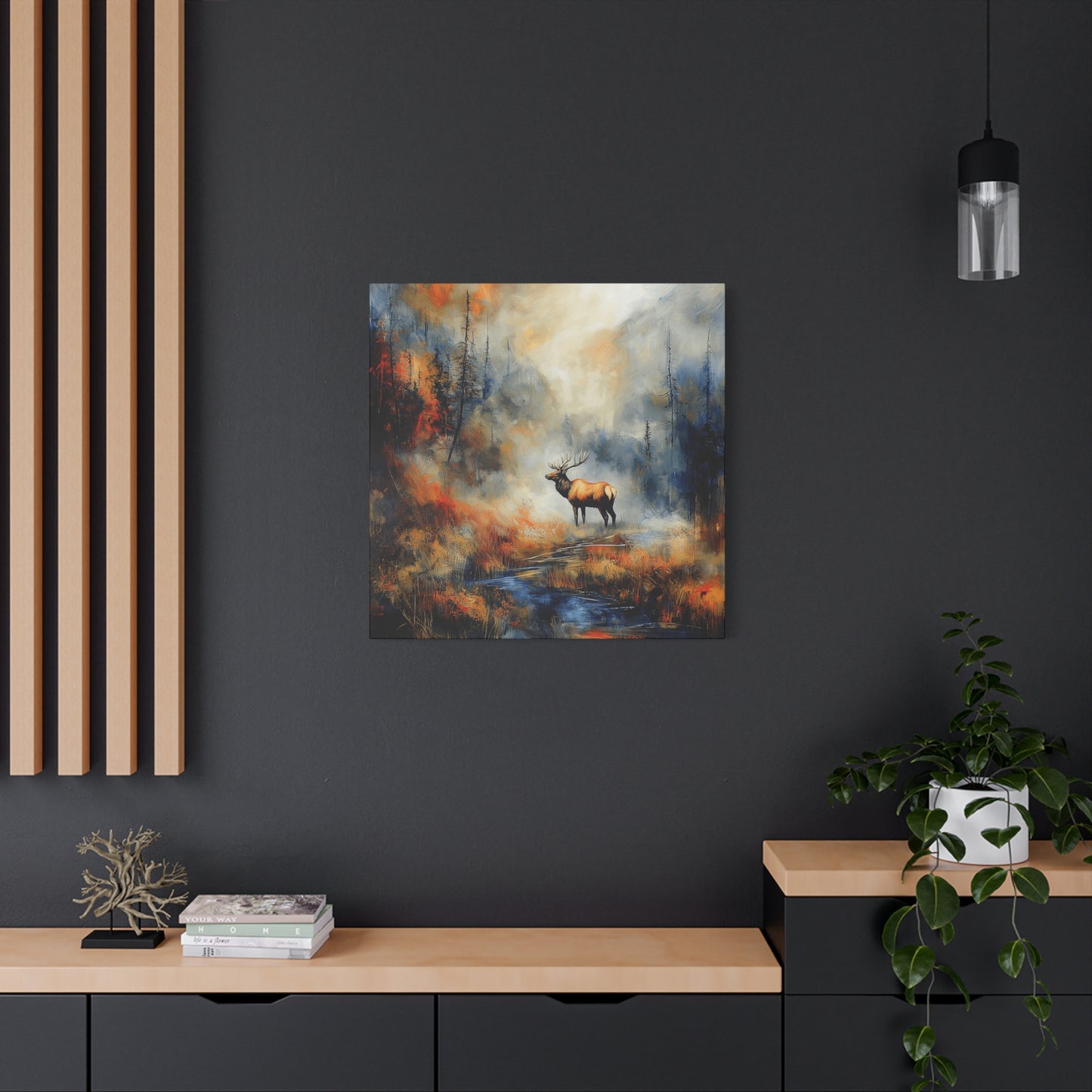 Majestic Elk Canvas Art - Nature Wall Decor for Outdoor Enthusiasts