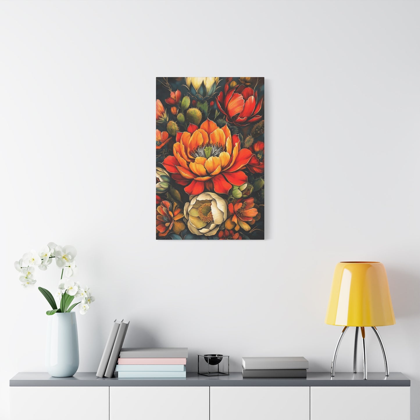 Vibrant Bold Floral Canvas Art -