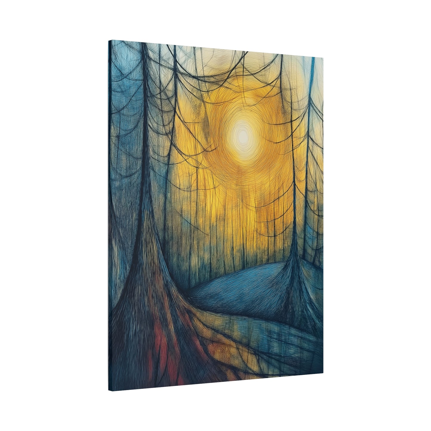 Sunlit Forest Matte Canvas Art