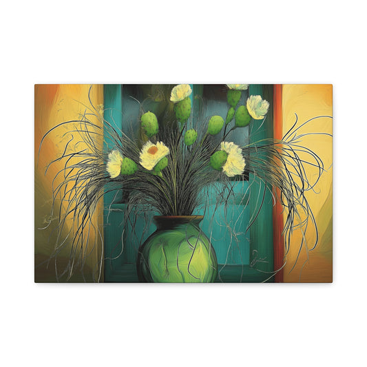 Vibrant Cactus Flower Canvas Print - Stretched Wall Art for Home Decor