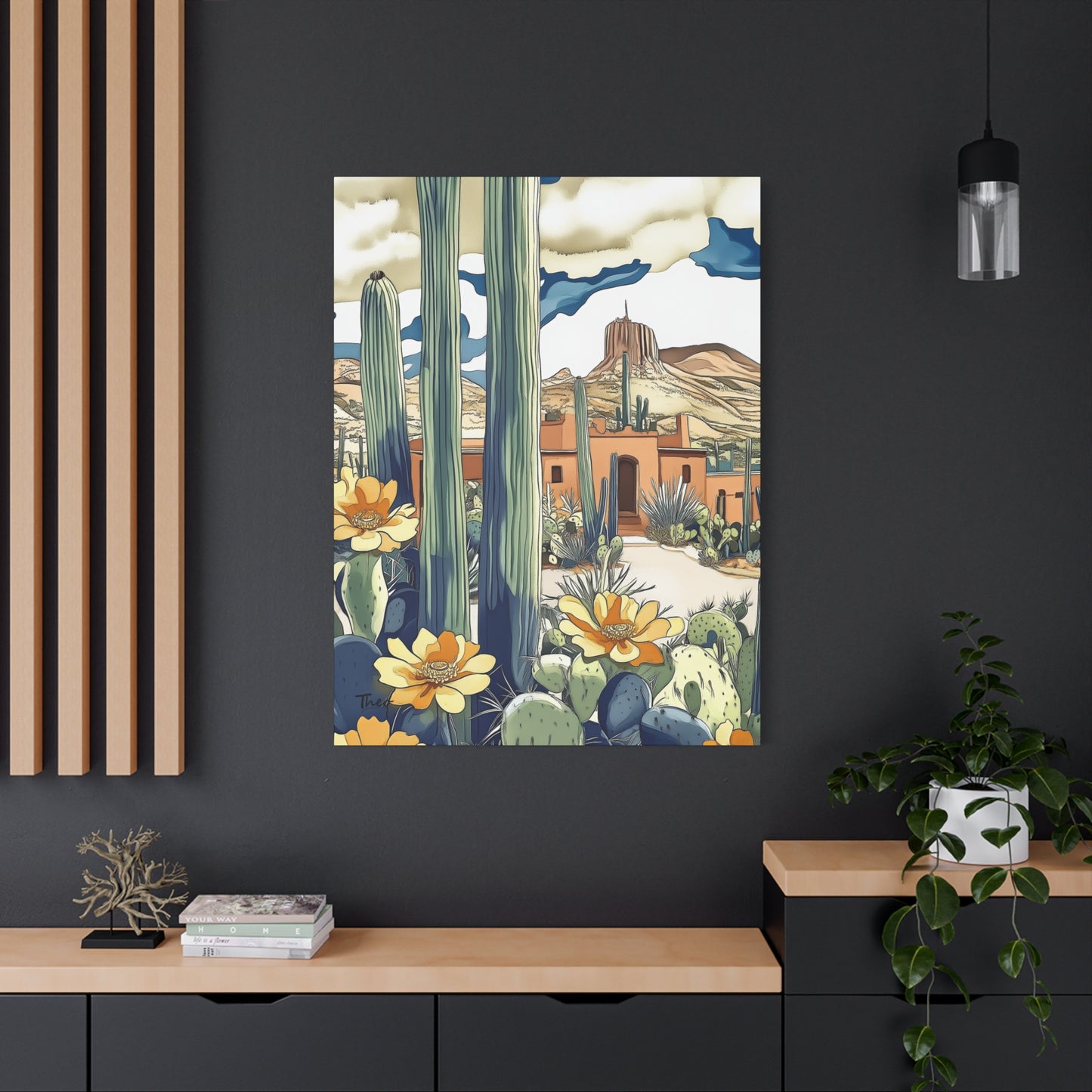 Desert Rose Canvas Art Print | Bohemian Home Decor | Southwestern Wall Art