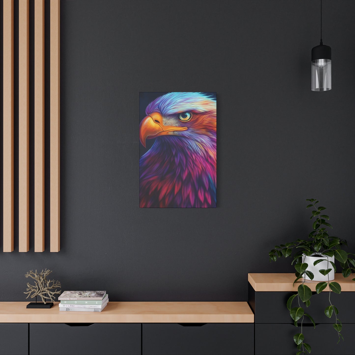 Vibrant Eagle Canvas Wall Art - Colorful Wildlife Decor