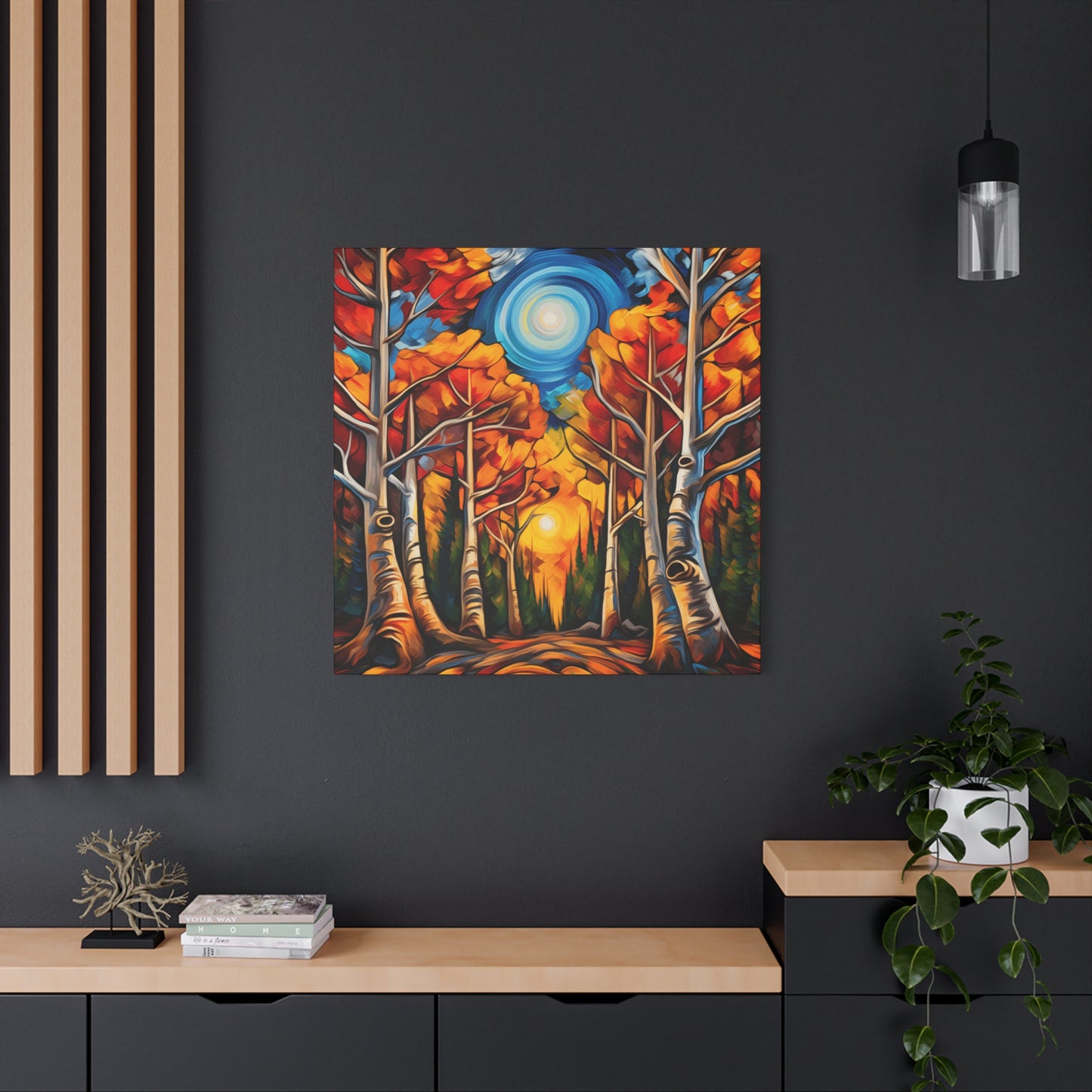 Autumn Forest Canvas Art Print - Vibrant Fall Decor for Home & Office