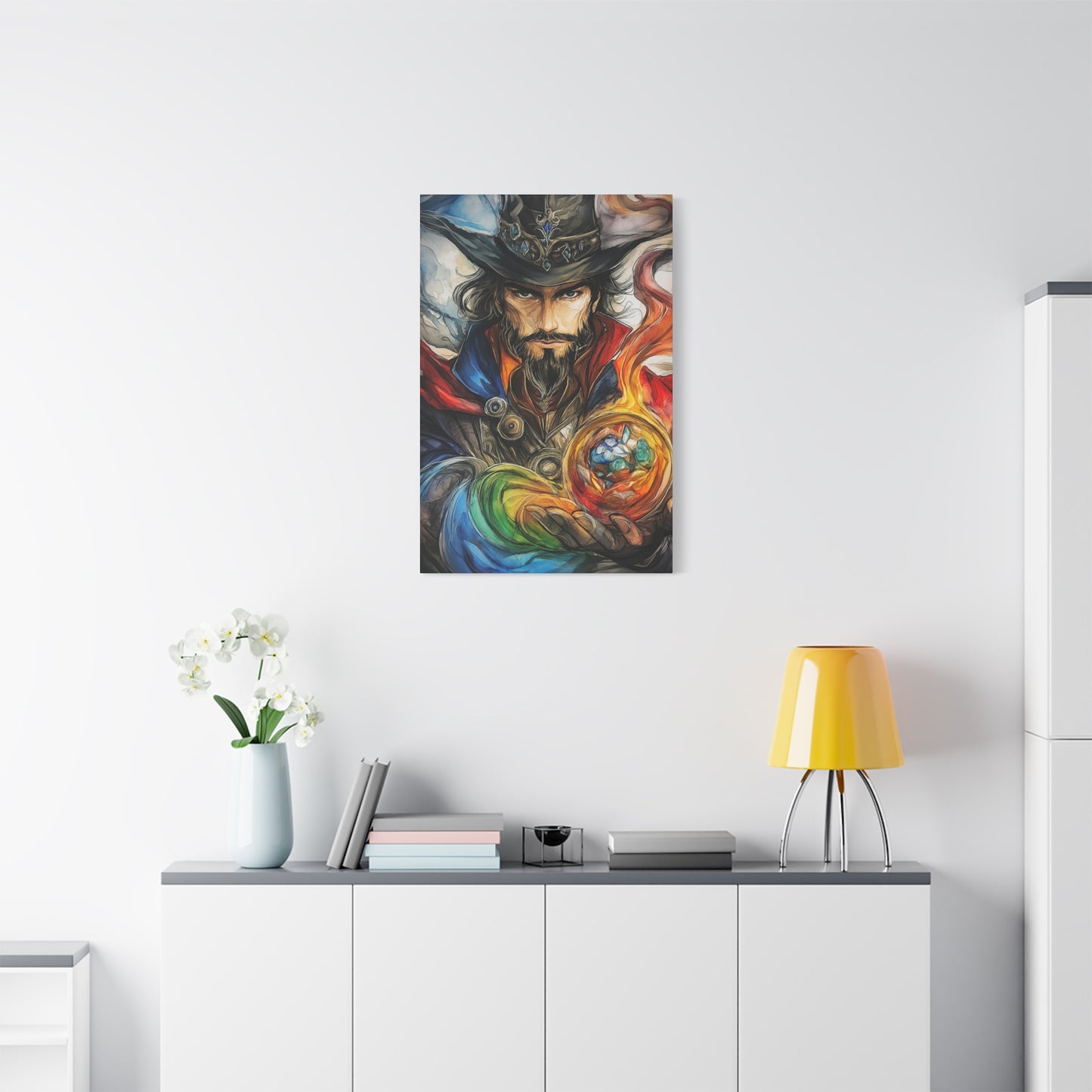 Mystical Wizard Canvas Art - Fantasy Home Decor for Magic Lovers