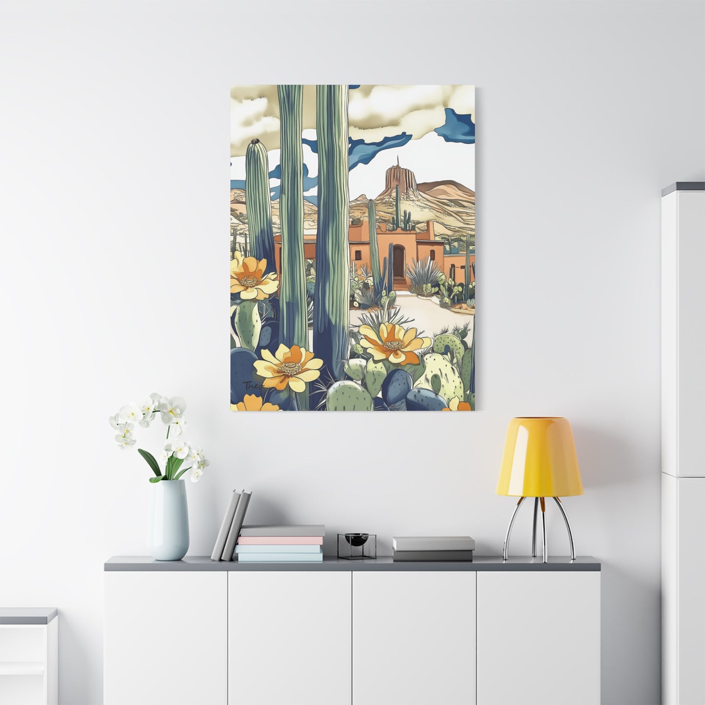 Desert Rose Canvas Art Print | Bohemian Home Decor | Southwestern Wall Art