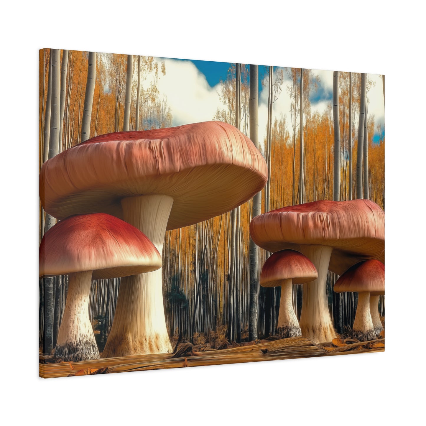 Canvas Print - Mushrooms and Trees Nature Scene