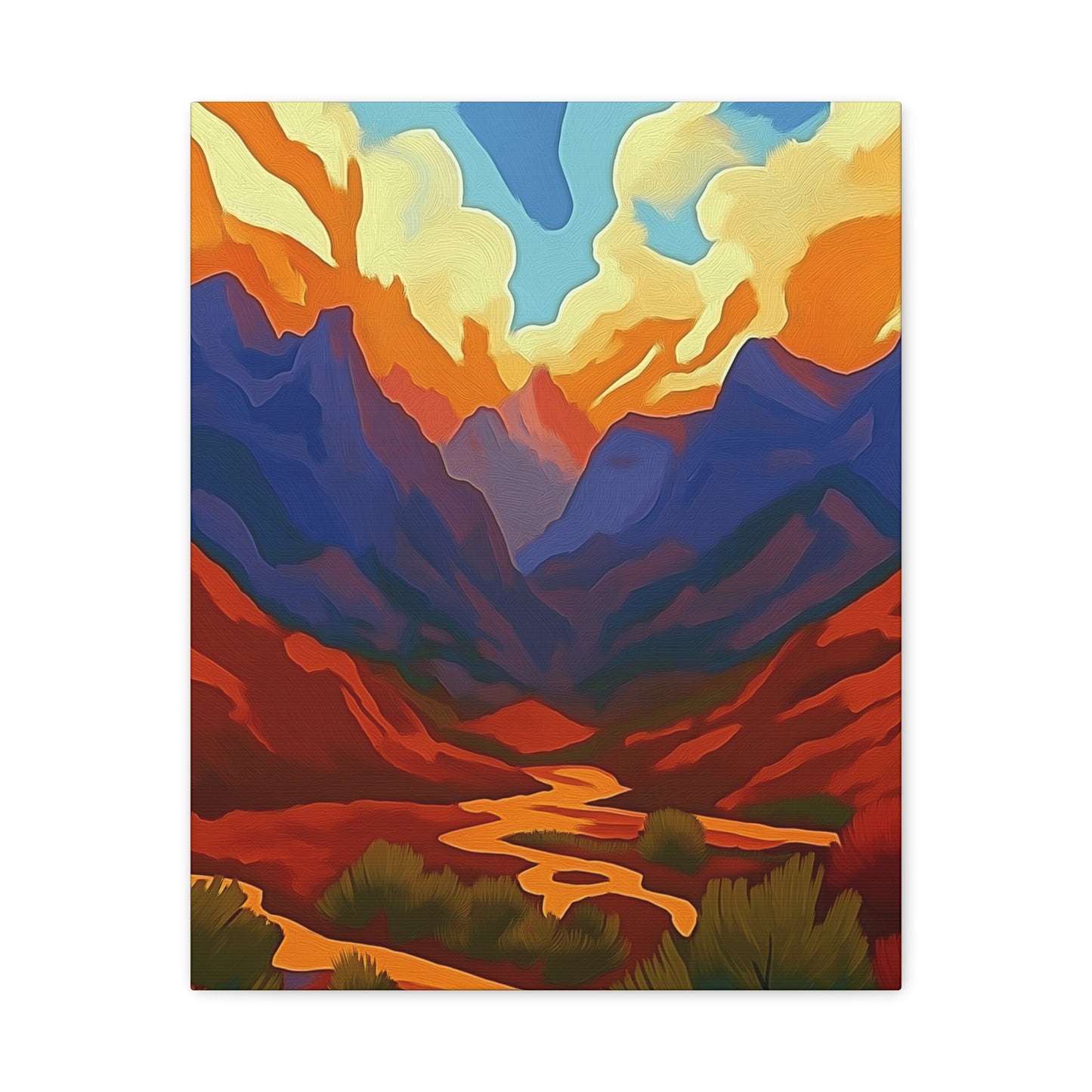 Vibrant Mountain Sunset Landscape-Where are we 2