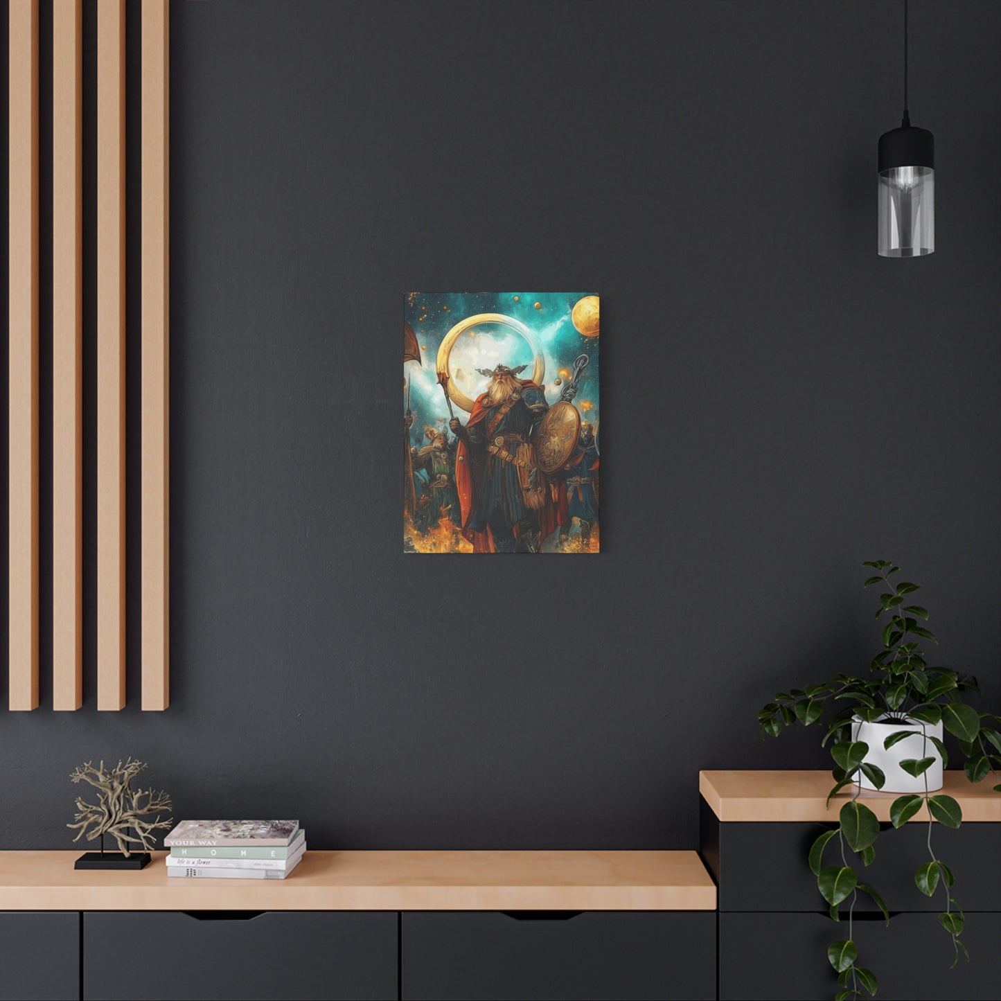 Mythical Warrior Canvas Art - Stretched Wall Decor for Fantasy Lovers