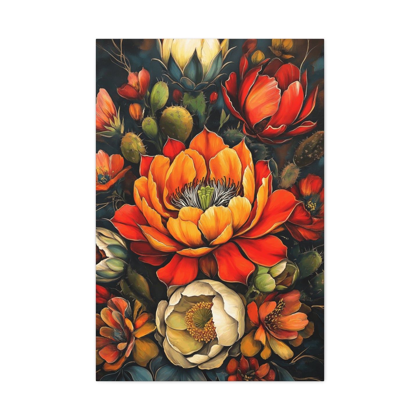 Vibrant Bold Floral Canvas Art -
