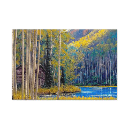 Canvas Print - Rocky Mountain Lake V7
